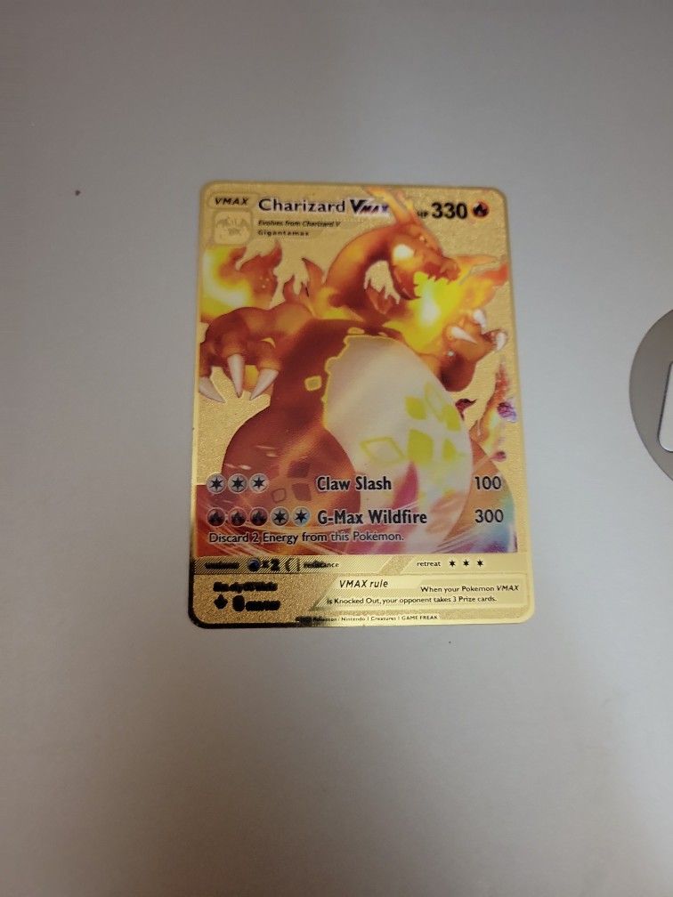 Gold Charizard Pokemon Card