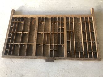 Letterpress typeset drawer jewelry display