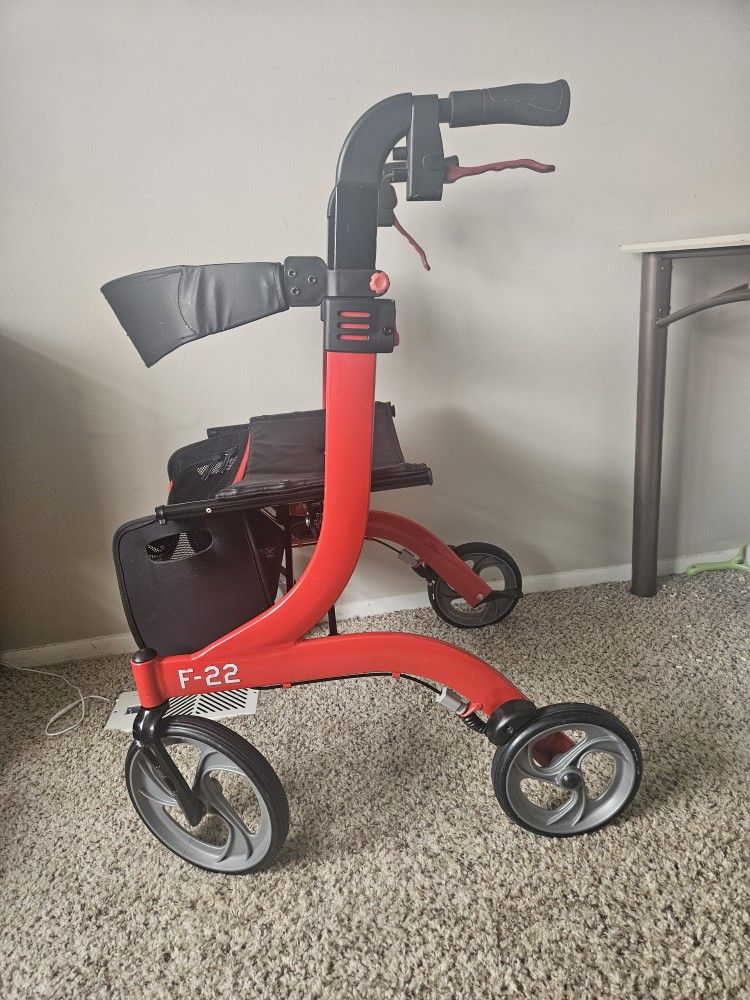 Eagle Series By Drive F-22 Medical Rollator Walker Red