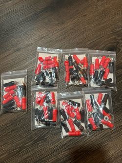 Red and Black Banana Binding Post Connectors Lot