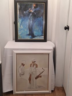 5-Piece Framed Jazz Music & Ballet Art Set - Studio Decor Lot