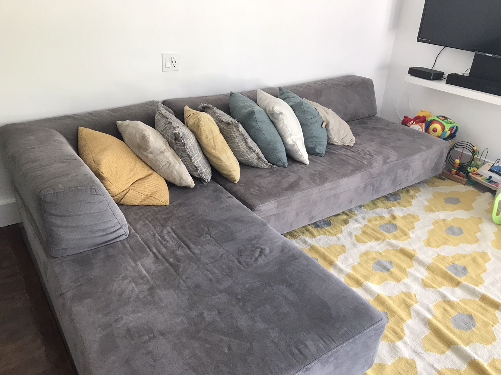 West Elm - sectional couch - day bed