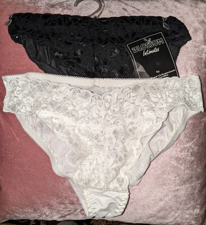 New, Black And White Lacy Bikinis , $8.00 Each, 2 For $14