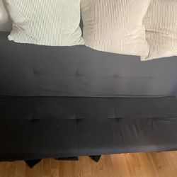 IKEA Balkarp Black Futon - Convertable Bed