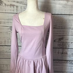 NWT Lavender Long Sleeve bubble Dress size large