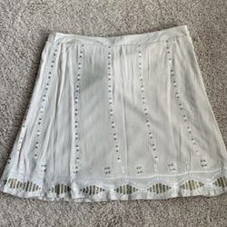 FRANCESCA'S TAN SEQUINED MINI SKIRT