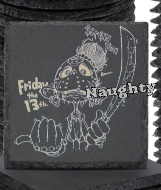 Friday 13th Feral Crazy Woman Coaster