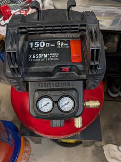 Porter-Cable Air Compressor And Retractable Air Hosey