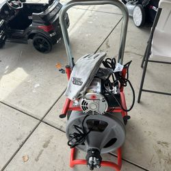 RIDGID K-400 Drain Cleaning Snake Auger 120-Volt Drum Machine with C-32IW 3/8 in. x 75 ft. Cable + 4-Piece Tool Set & Gl 760