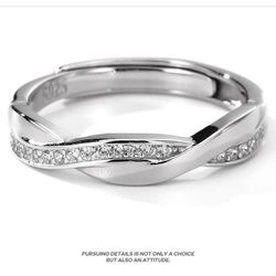 Xxoff couple ring female ins niche design sense flash diamond adjustable wicker interwoven hemp flower ring for girlfriend