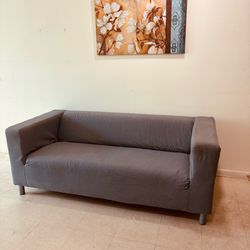 Gray sofa perfect for apartment