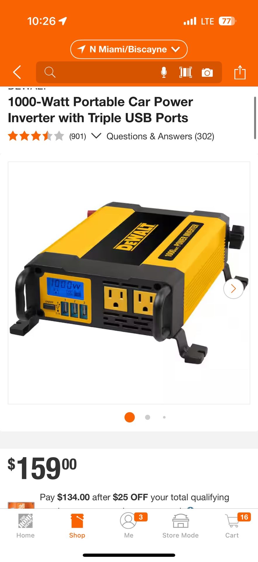 Dewalt 1000 Watt Portable Inverter