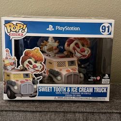 New, Funko Pop! Rides Playstation - Sweet Tooth & Ice Cream Truck Vinyl Figure - #91 Gamestop Exclusive