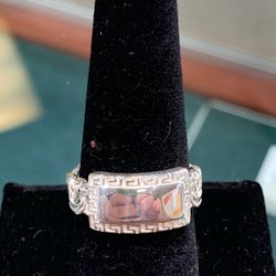 Silver Chino Link Ring 