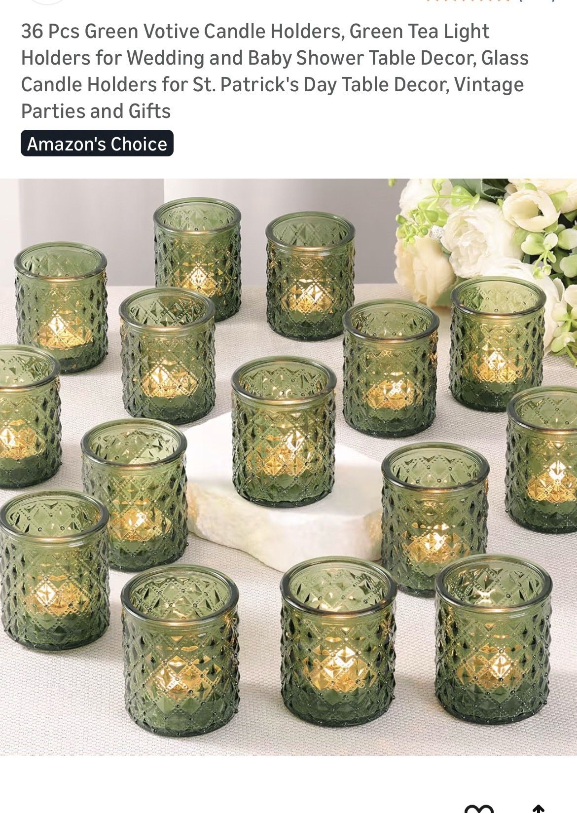 Green Votive candle holders