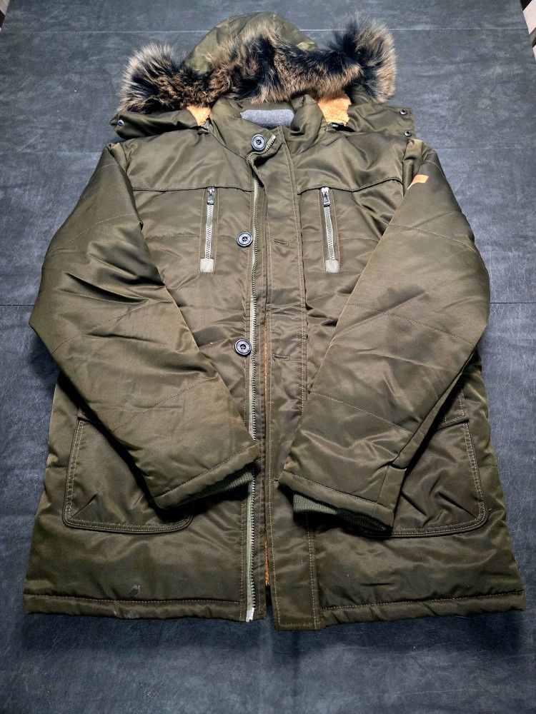 Olive Green Winter Parka