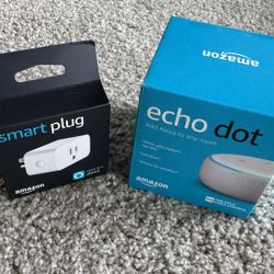 Echo Dot 3rd gen w/ Alexa Sandstone + Smart Plug