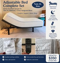 Electric bed and mattress
