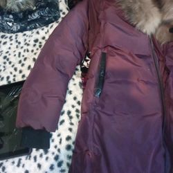 Maroon mackage puffer jacket