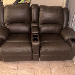 FREE BROWN RECLINERS