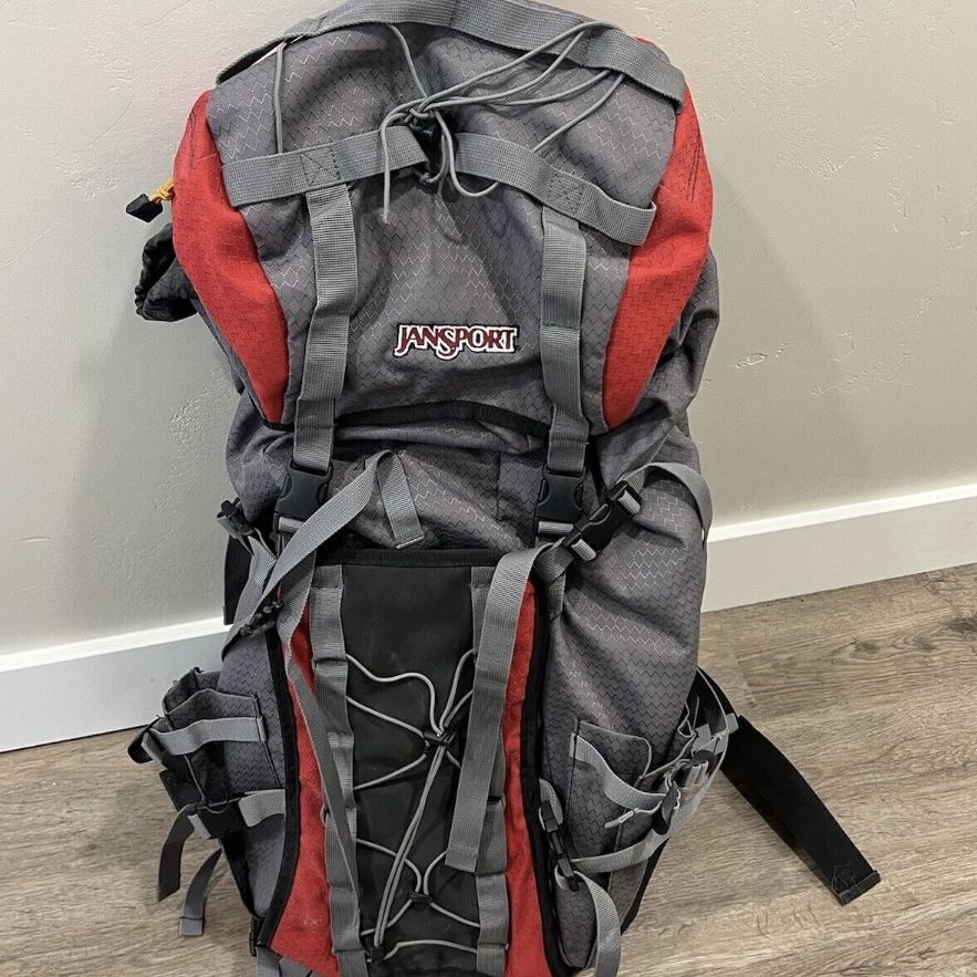 hiking backpack and frame jansport Jansport Internal Frame Backpack Hiking Camping Tall Long's Peak 58 for  Sale in San Jose, CA