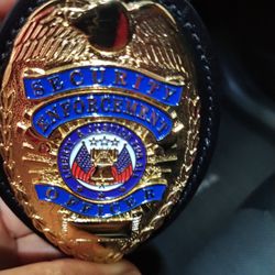 Gold Security Metal Badge 