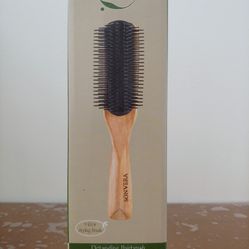 Sonvera Detangling Hair Brush for Thick Curly Hair Men Women - 9 Rows Hair Bristle Brush - Detangler Brushes for Men's Women for Styling Hair