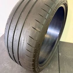V636  245 35 20 95Y  Michelin PilotSport Cup 2  One Used Tire 60% Life 