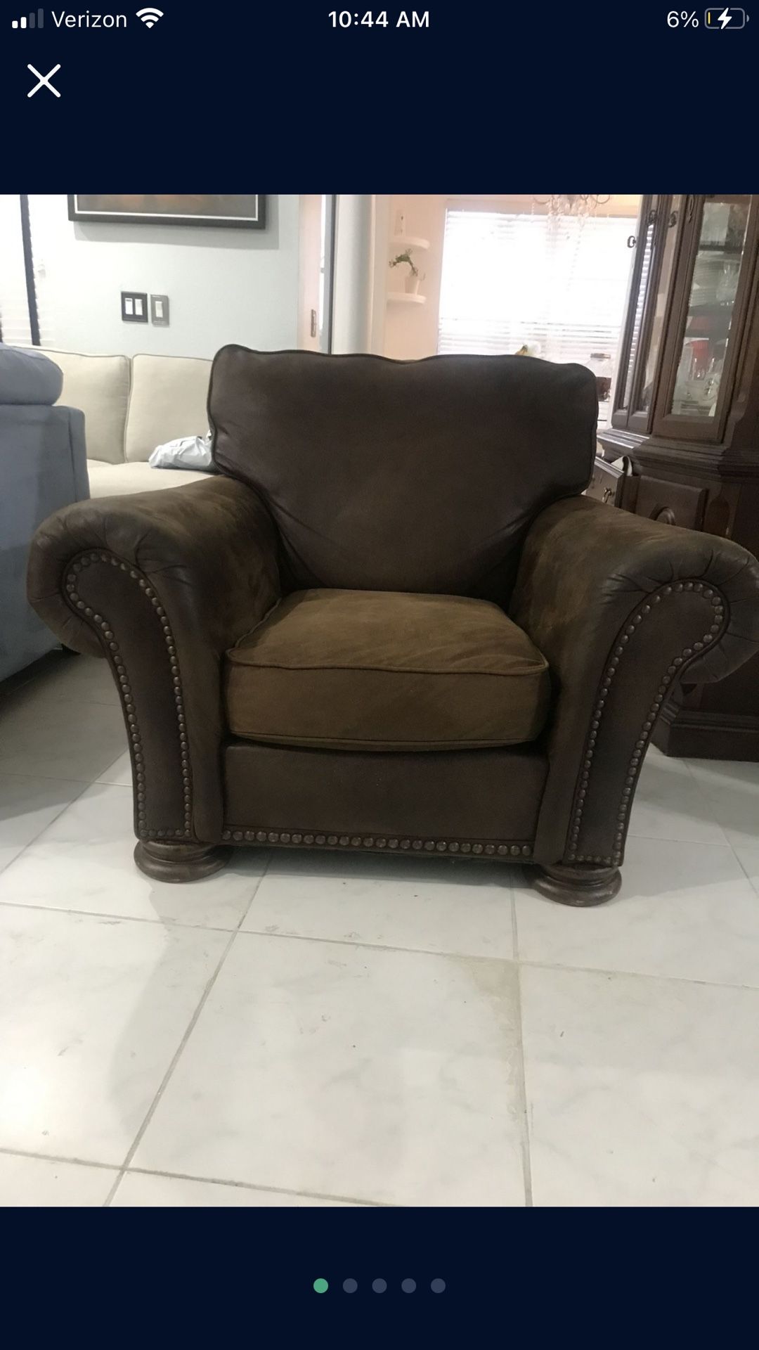 Sofa King Comfortable Brown Arm Chair For Sale!