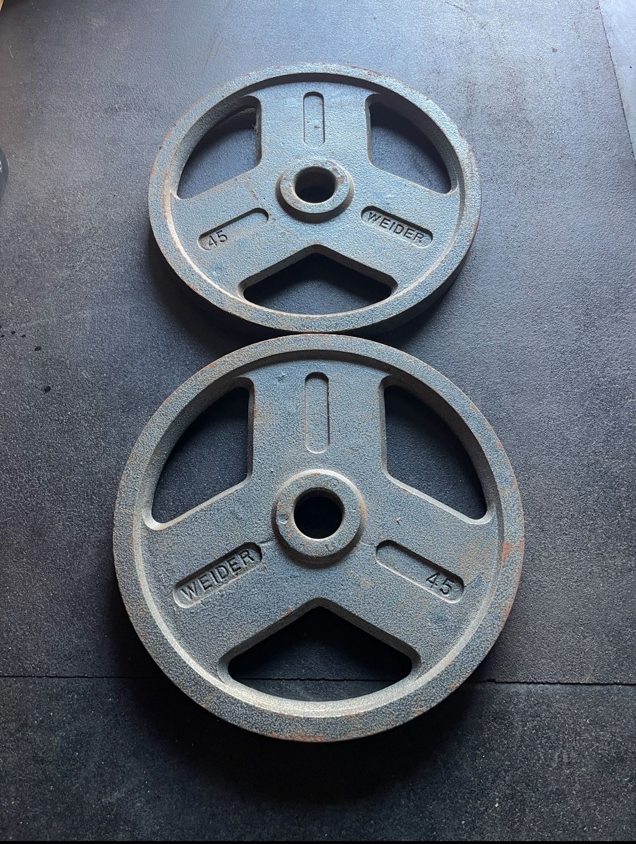 45 lbs Weider Olympic Weight Plates…. Home Gym Fitness….