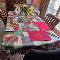 Wooden Dining Room Table with 4 chairs