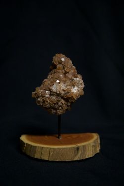 Red Moroccan Aragonite Custom Stand crystals, minerals, and gems