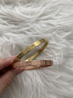 Rose Gold Bracelet Love Dupe Bangle Cuff Luxury Designer Fashion Accessories