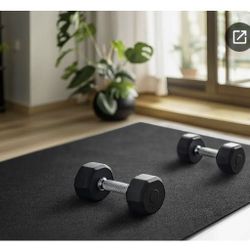 Mats Fitness Workouts Gym Weights Exercise Equipment Rubber Mats Dumbbells