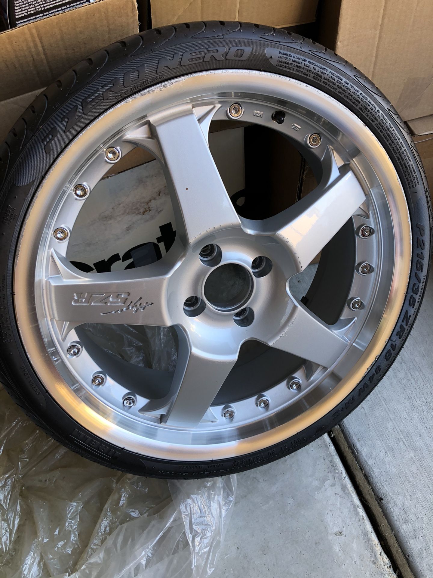 5 zigen hyper 5zr 18” rim with pirelli p zero nero wheel ( tire spare ...