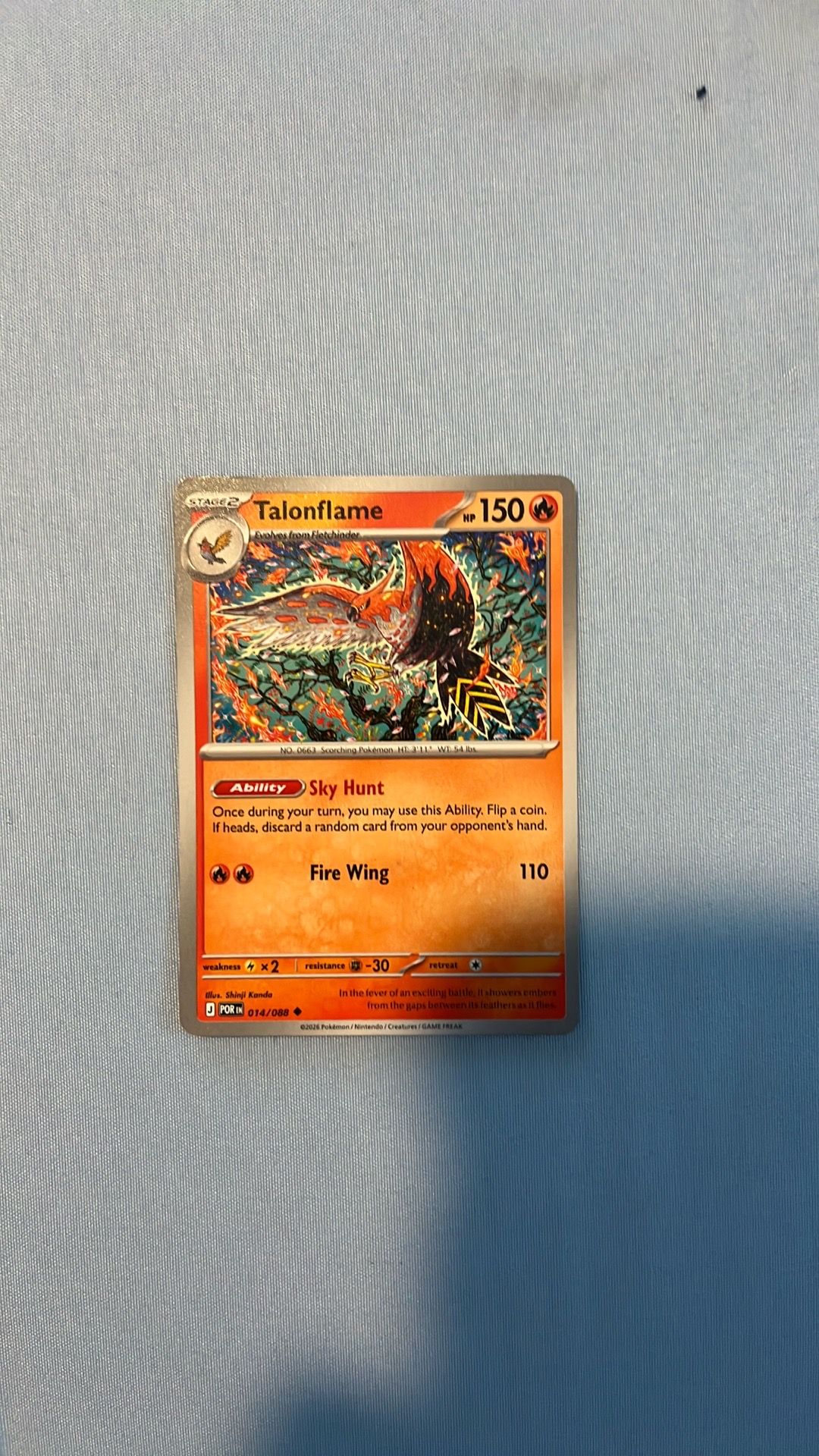 Pokémon card talonflame