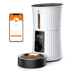 Petory Timed Automatic Cat Feeders - 4L Programable Dry Food Dispenser