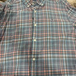 Men’s Vineyard Button Down Casual Shirt L 