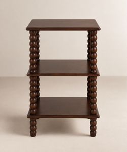 Dark wood end table Netta 16" Pine End Table