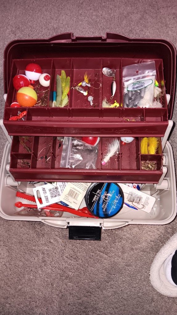 Fishing Pole And Tackle Box