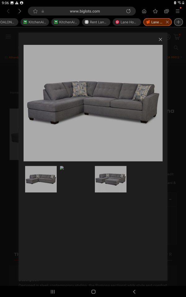 Lane Sectional (Couch, Sofa) *NEW