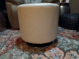 White leather stool