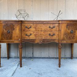 Gorgeous antique burl wood buffet