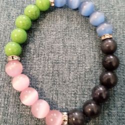 Multi Colored Cat Eye Bracelet