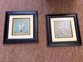 Set of 2 Framed Botanical Leaf Art Prints