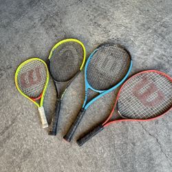 NICE USED ONCE TENNIS RACKS