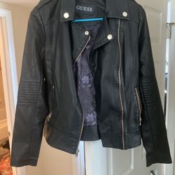 Guess Leather Jacket xS Brand New 