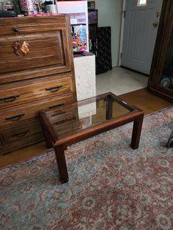 Glass top table