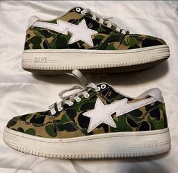 BAPE Sta Low Green Camo Sneakers