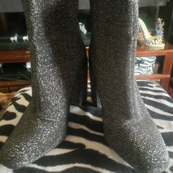Women's Black Glitter Ankle Boots by Jessica Simpson